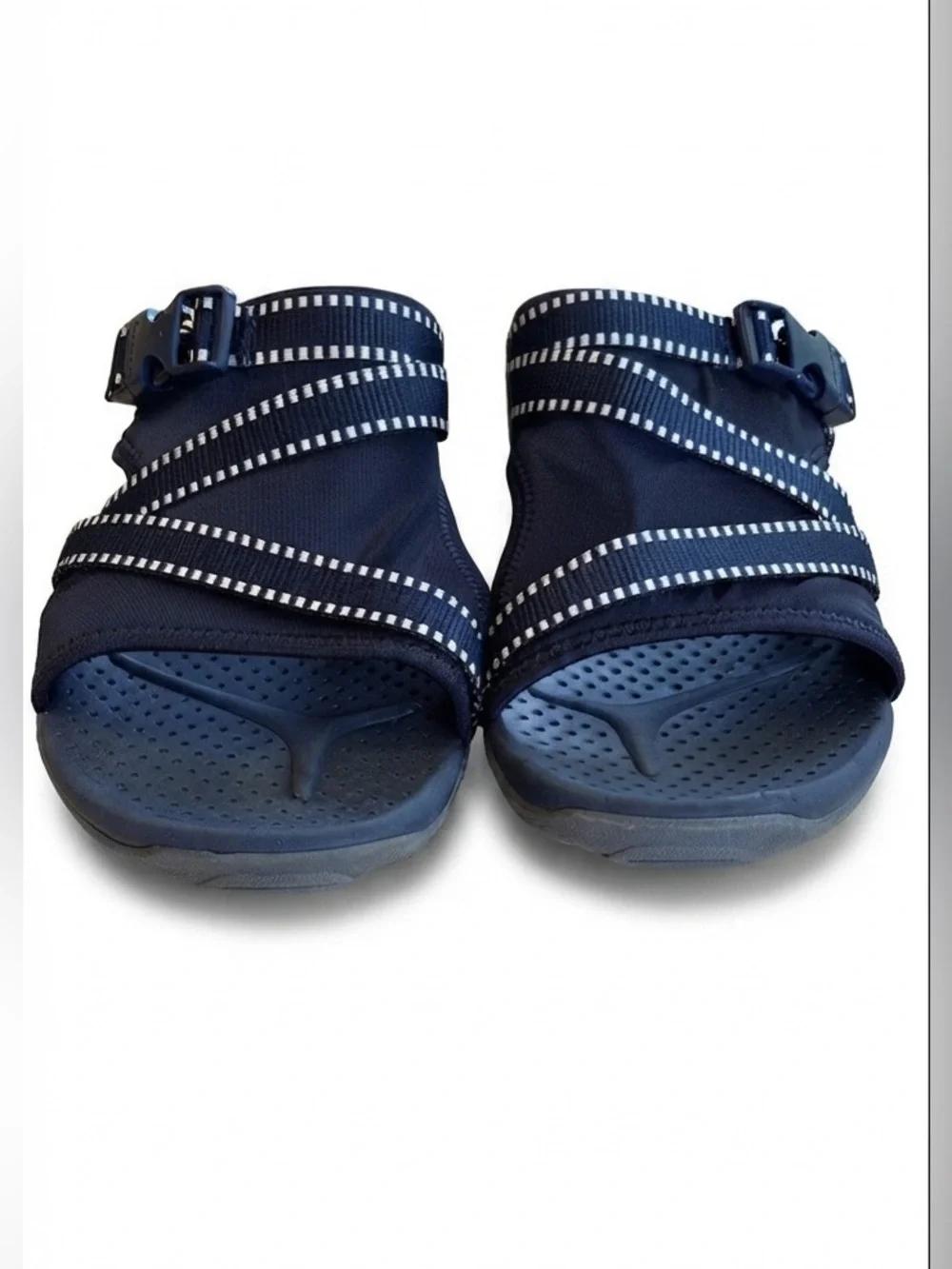 Skechers Slide Thru Sandals with Buckle -“Reggae” Style- Shock Absorbing Insole